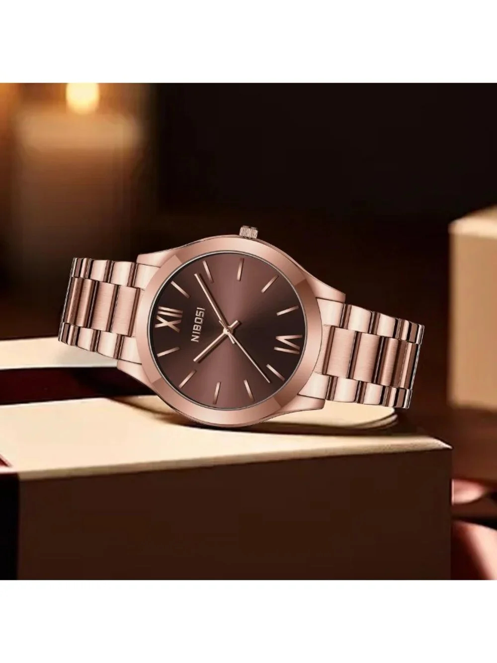 Stylish Men's Analog Quartz Watch - Waterproof Stainless Steel, Minimalist